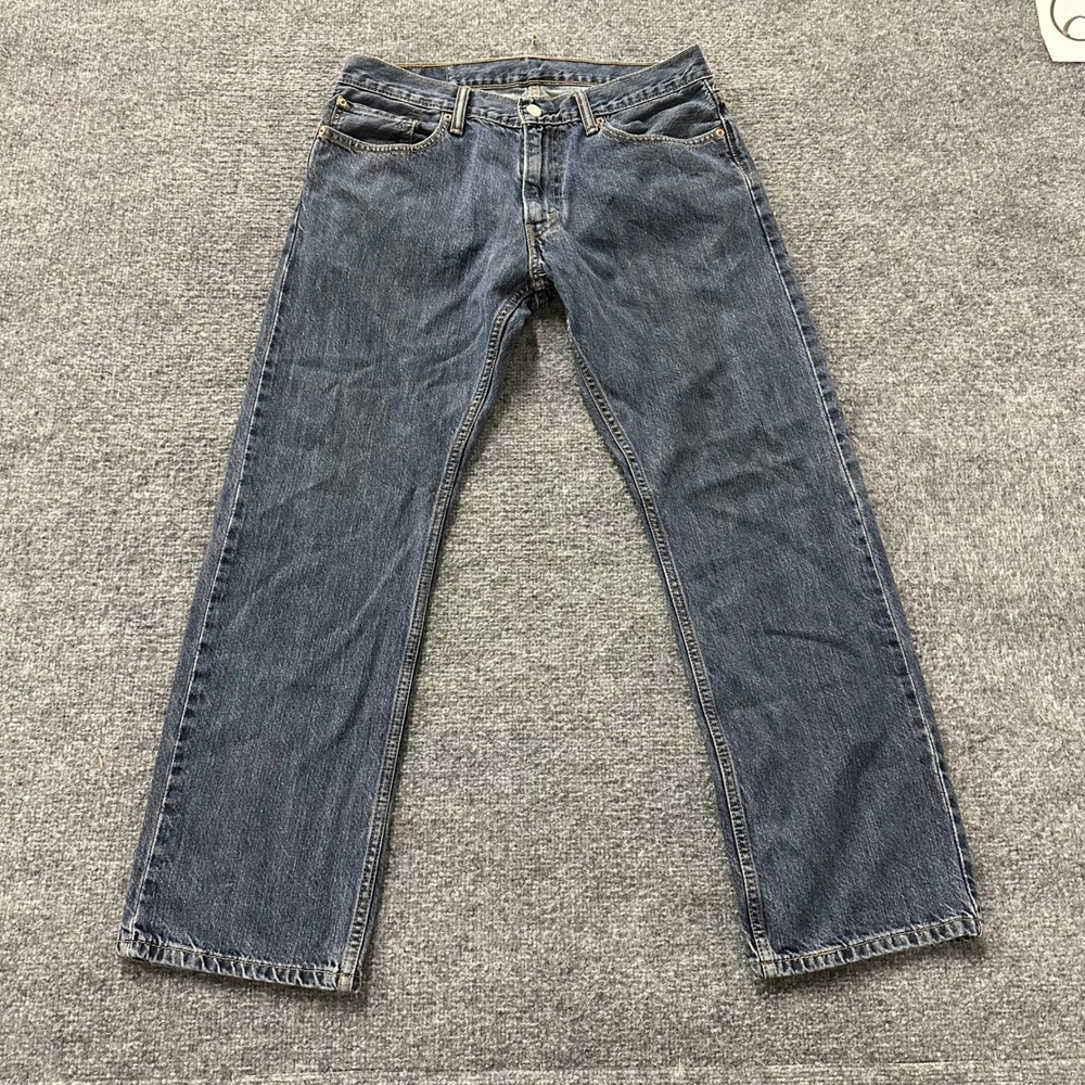 Levi's Jeans Mens Size 34x30 Blue 514 Slim Straight Dark Wash Denim Casual Pants